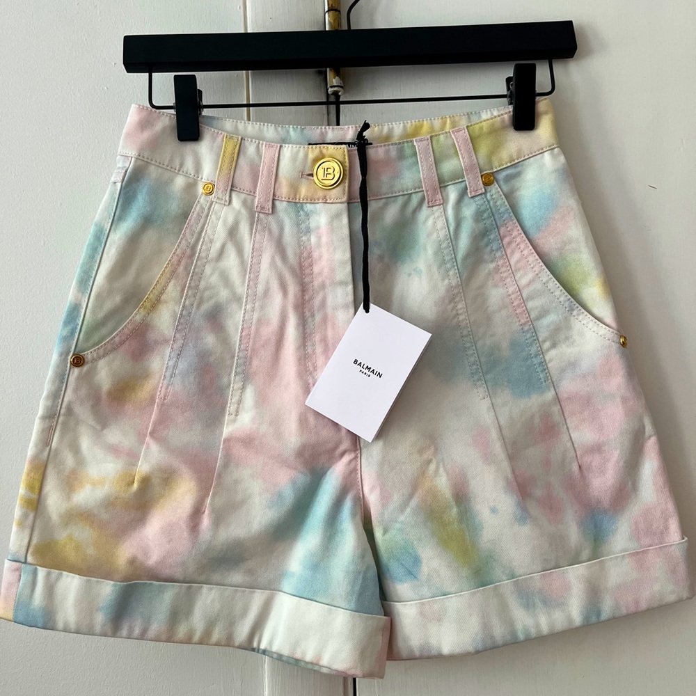 Balmain NWT Tie Dye Shorts